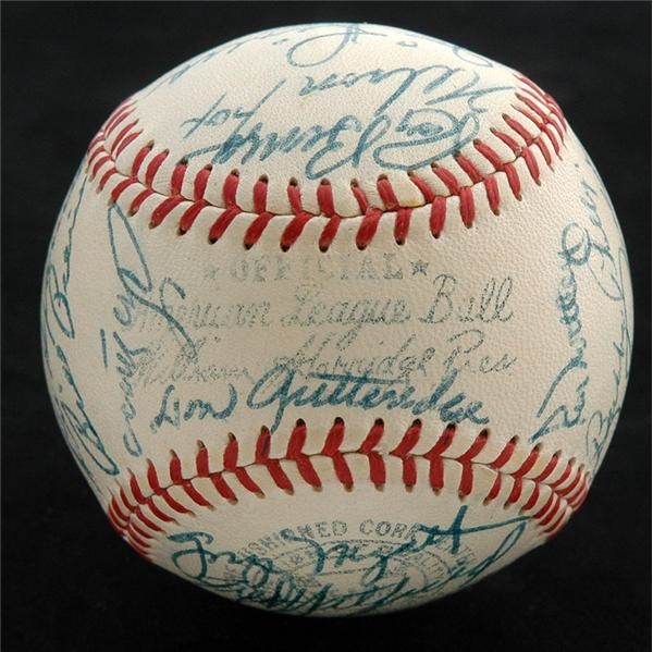 Baseball Autographs - 1956 Chicago White Sox Team Signed Baseball (PSA NM-MT 8)