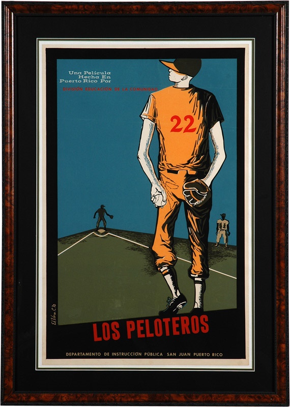 Baseball Memorabilia - Los Peloteros 1970 Puerto Rican Baseball Propaganda Poster