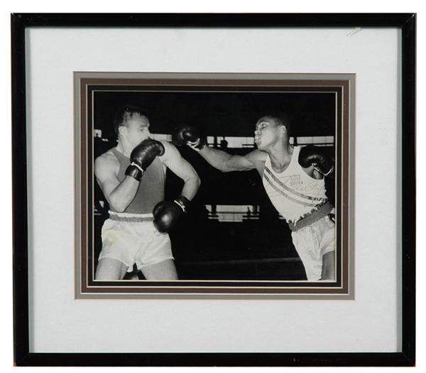 Cassius Clay Signed Olympic Training Photo