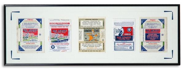 - 1930's Goudey and Diamond Star Baseball Wrappers (5)