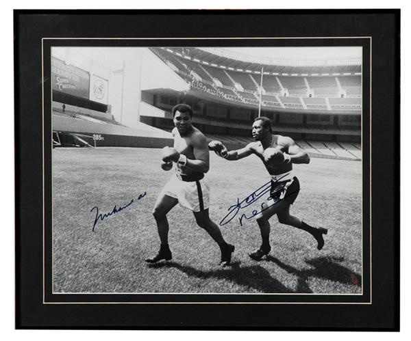 Muhammad Ali and Ken Norton Signed 16 x 20'' Photo