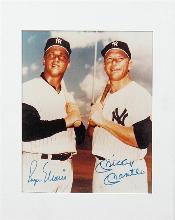 Baseball Autographs - Mickey Mantle and Roger Maris Signed Photo