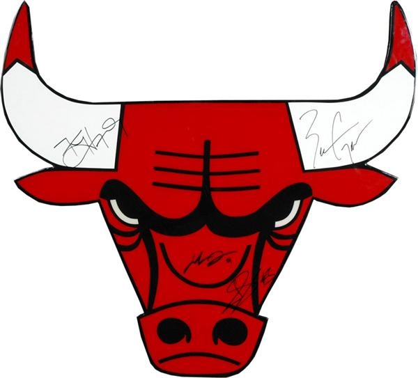 Basketball - Large Chicago Bulls Logo That Hung In The United Center