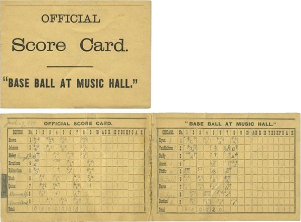 19th Century Baseball - 1889 Boston v. Chicago Program