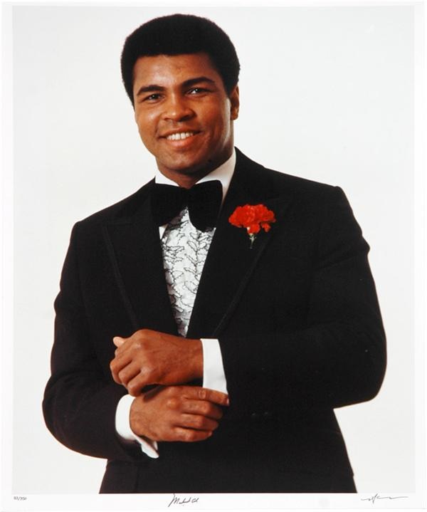 Muhammad Ali & Boxing - Muhammad Ali Wearing Tuxedo Signed Limited Edition Photograph by Neil Leifer