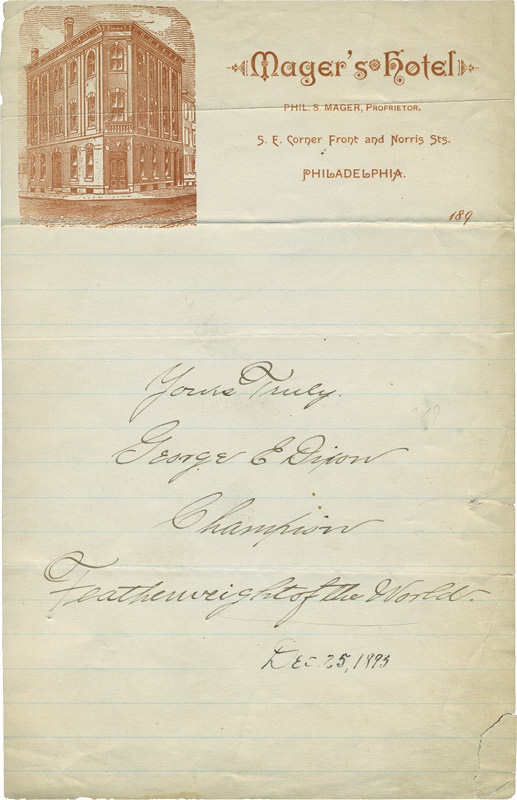 1893 George Dixon Signature