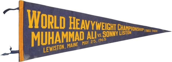 Muhammad Ali & Boxing - Very Rare Muhammad Ali vs. Sonny Liston II Felt Pennant