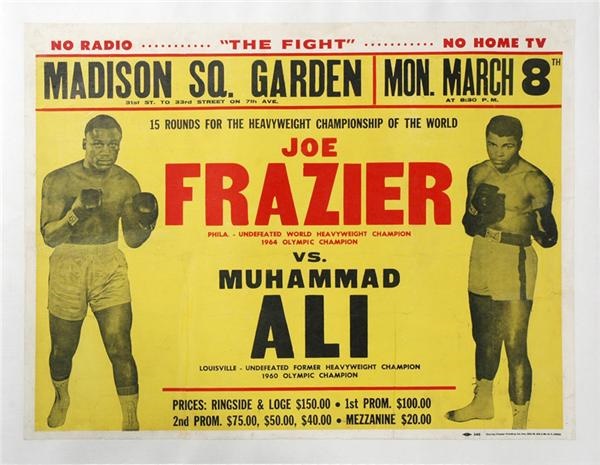 - 1971 Muhammad Ali vs. Joe Frazier I On-Site Fight Poster