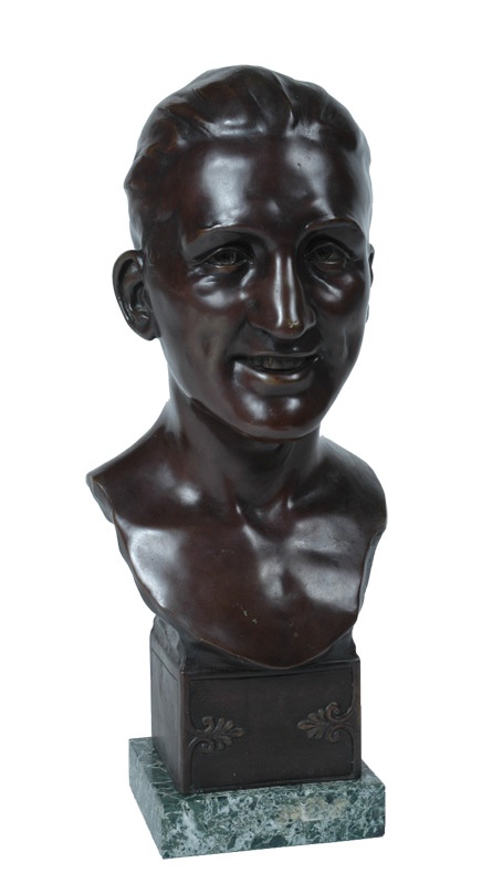 1920's Georges Carpentier Bronze Bust by F. Goyers