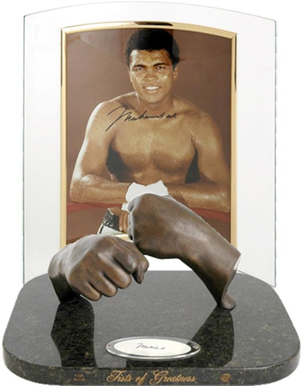 Muhammad Ali & Boxing - Muhammad Ali Signed "Fists of Greatness" Limited Edition Display