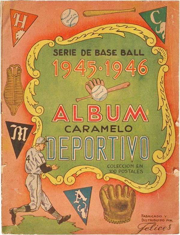 1945-46 Serie De Base Ball Album with Partial Set Pasted In