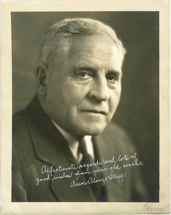 - Amos Alonzo Stagg Signed Photo