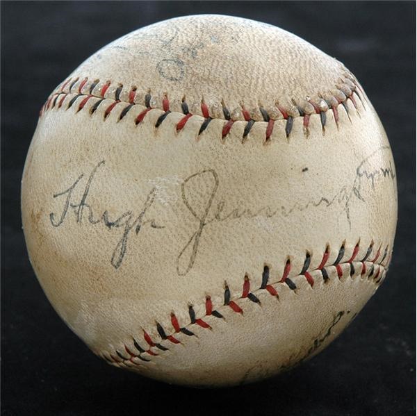 Baseball Autographs - Hugh Jennings Signed Baseball