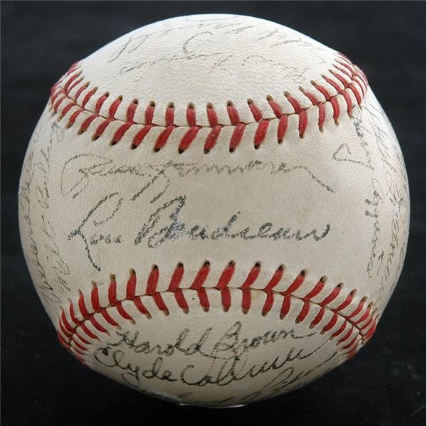 Baseball Autographs - 1953 Boston Red Sox Team Signed Ball (29)