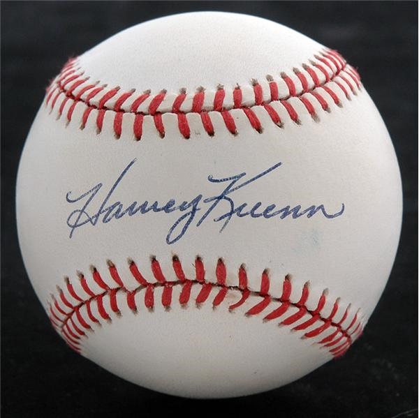 Harvey Kuenn Single Signed Baseball