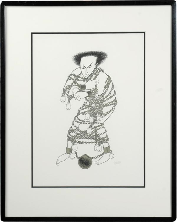 Rock And Pop Culture - Houdini Giclee Lithograph by Al Hirschfeld