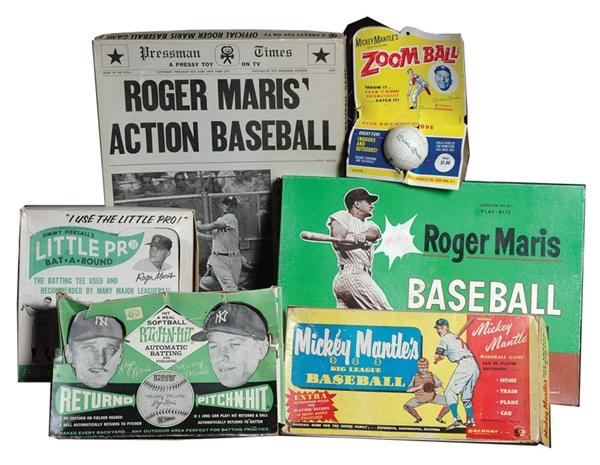 Theilman Collection - Mickey Mantle and Roger Maris Game Collection (6)
