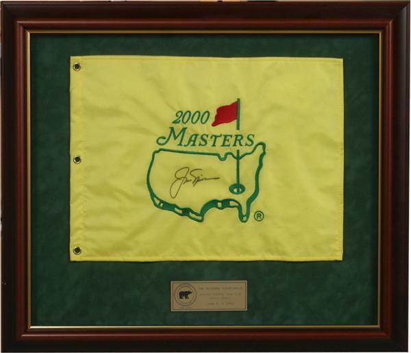 - Collection of 4 Signed Jack Nicklaus 2000 Major Flags all Limited Editions