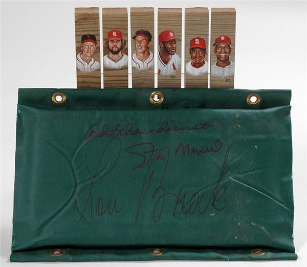Old Busch Stadium Dugout Bench Pieces with Portraits by Lisa Ober (7)