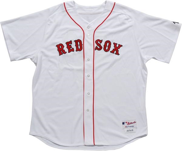 Baseball Equipment - 2005 Manny Ramirez Autographed Game Used Jersey