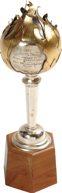 Hockey Memorabilia - Hart Memorial Trophy Presented to the National Hockey League's Most Valuable Player