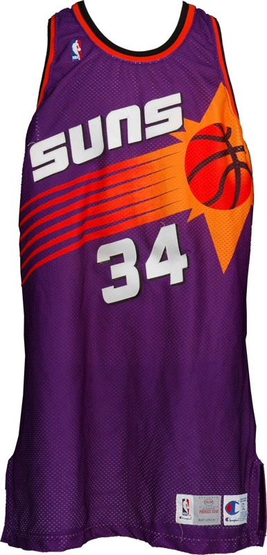 - 1993 - 94 Charles Barkley Phoenix Suns Game Used Jersey