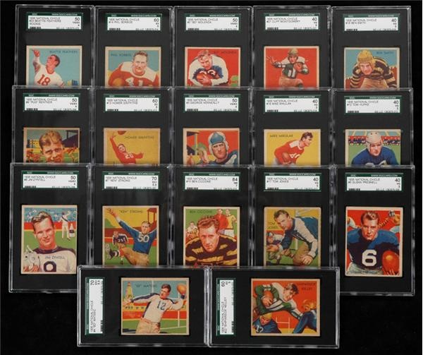 - 1935 National Chicle Football Card Set (All SGC Graded)