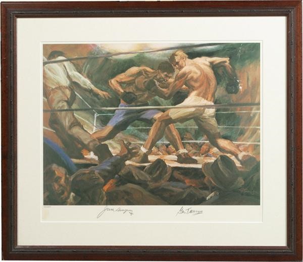 - Jack Dempsey and Gene Tunney Signed Limited Edition Print