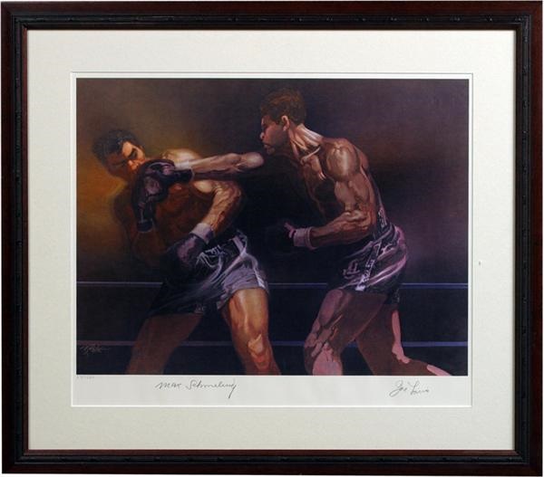 Muhammad Ali & Boxing - Joe Louis and Max Schmeling Signed Limited Edition Print