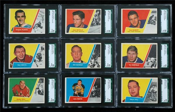Baseball and Trading Cards - 1963-64 Topps Hockey Set SGC Graded