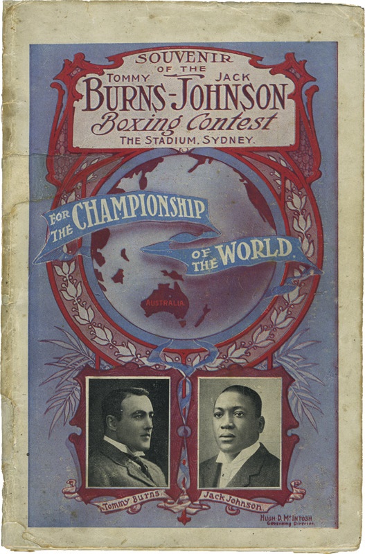 1908 Jack Johnson vs. Tommy Burns Program