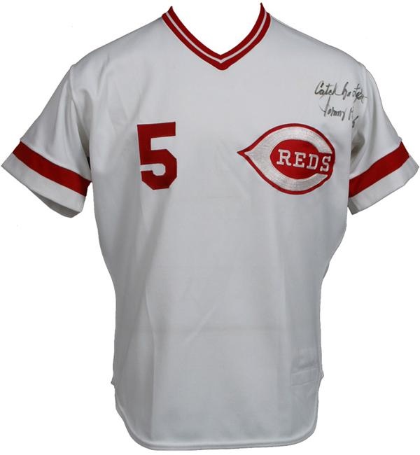 Pete Rose & Cincinnati Reds - 1983 Johnny Bench 389th Home Run Retirement Night Game Worn Jersey