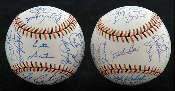 Ernie Davis - 1993 American League and National League All Star Team Signed Baseballs