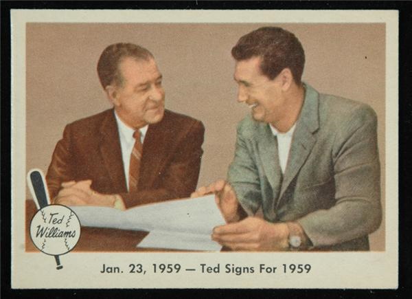 Baseball and Trading Cards - 1959 Fleer Ted Williams set with Ted Signs Card