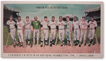 - 500 Home Run Club Signed Poster by Ron Lewis (20x38")