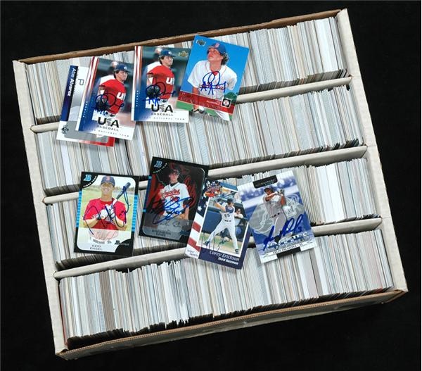 Baseball Autographs - Huge Collection of Signed Baseball Cards Approximately 10,000