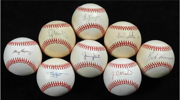 - Collection of 60 Single Signed Baseballs