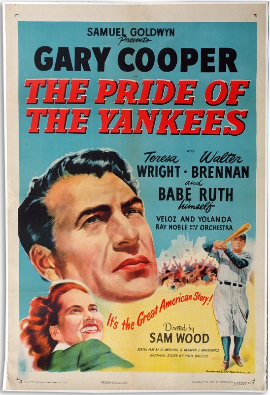 NY Yankees, Giants & Mets - Pride of The Yankees One Sheet