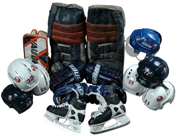 Hockey Equipment - Large Collection of New York Islanders Game Used Equipment (36)
