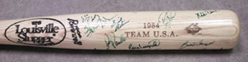 - 1984 Summer Olympics U.S.A. Baseball Team Signed Bat (34")