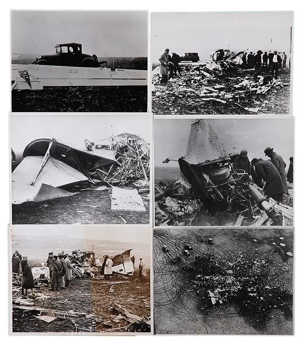 - 1931 Knute Rockne Plane Crash Air Mail Cover & Photographs