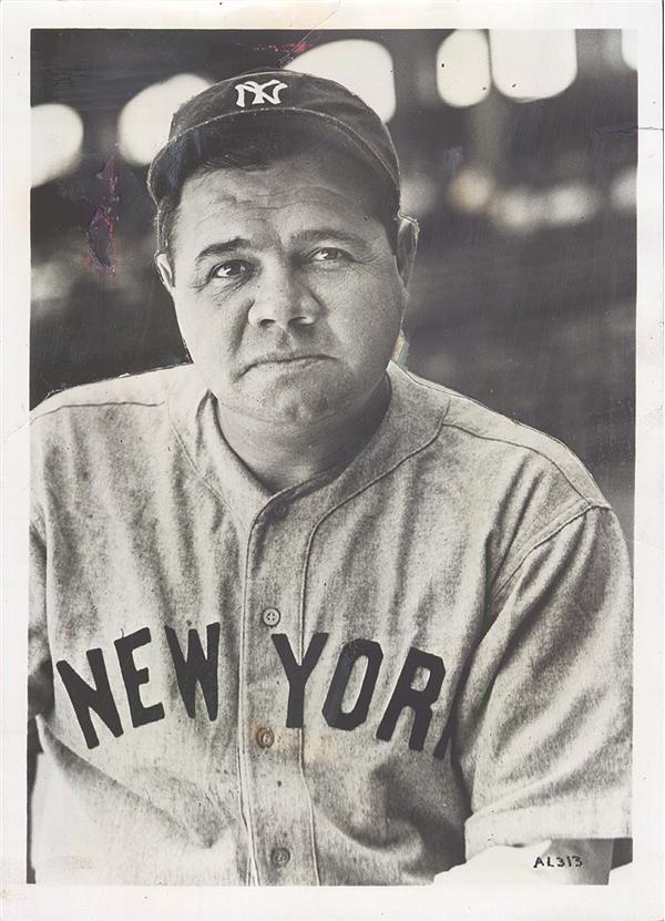 Babe Ruth and Lou Gehrig - 1930s Babe Ruth Wire Photo