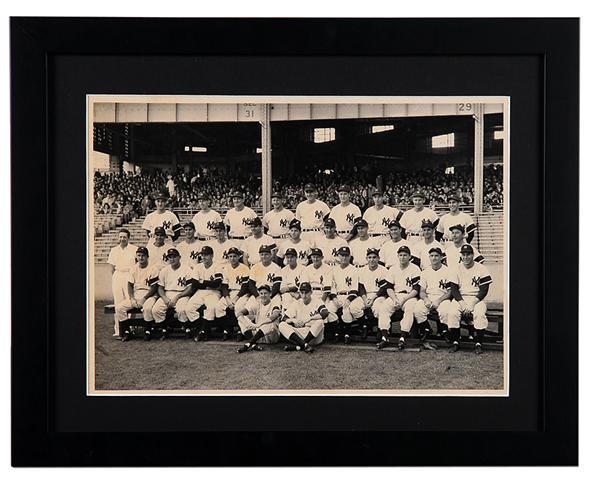 NY Yankees, Giants & Mets - 1949 New York Yankees Panorama Presented to Ed Lopat