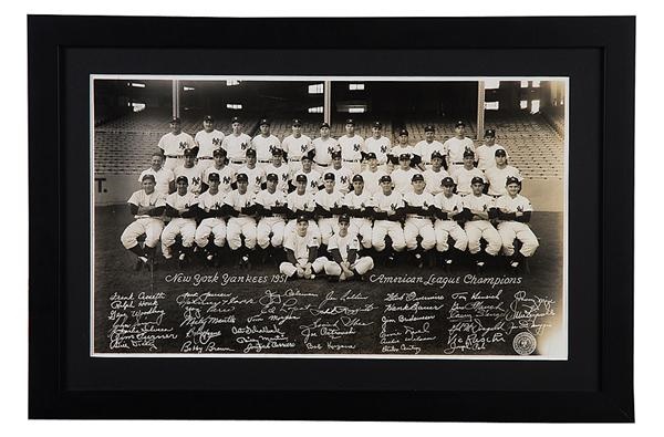 NY Yankees, Giants & Mets - 1951 N.Y. Yankees Panorama Presented to Ed Lopat