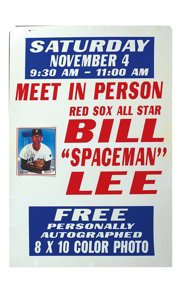 - 1970s Bill Lee Appearance Advertising Sign