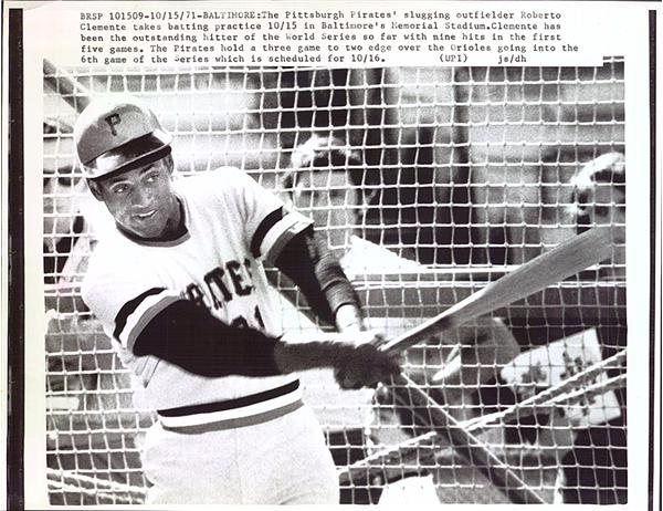 Roberto Clemente 1971 World Series Game Used Cap