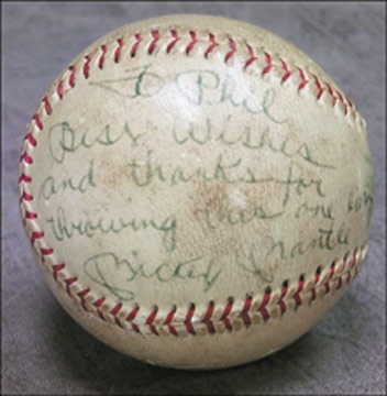 - 1966 Mickey Mantle Home Run #485 Baseball