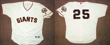 2000 Barry Bonds Game Worn Jersey