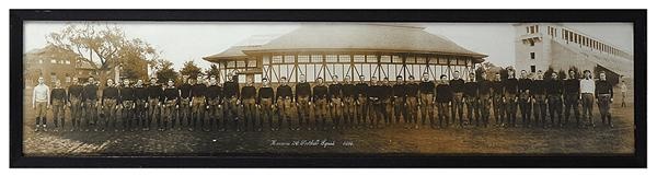 - 1914 Harvard Football Squad Panoramic Photograph