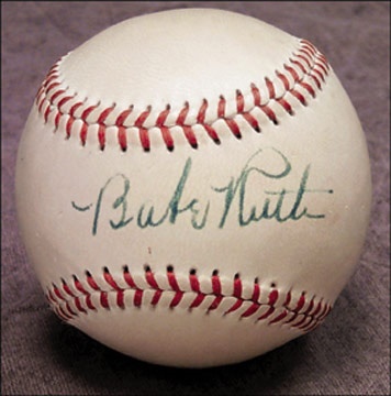 - 1947 Babe Ruth Single Signed Baseball